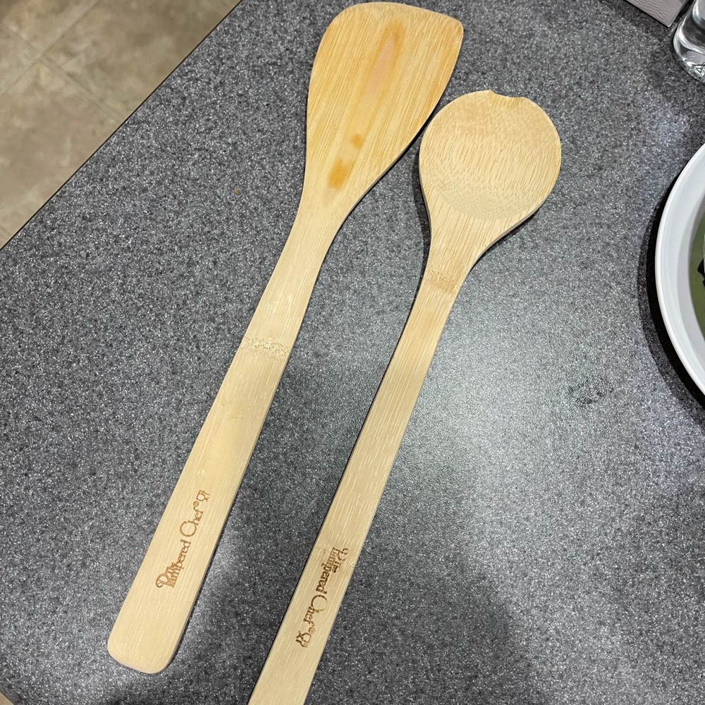 Pampered Chef Bamboo Spoon and Spatula